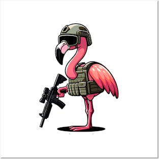 Tactical Flamingo Posters and Art